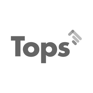 Tops logo in black and white